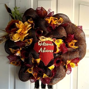 Handmade fall wreath
